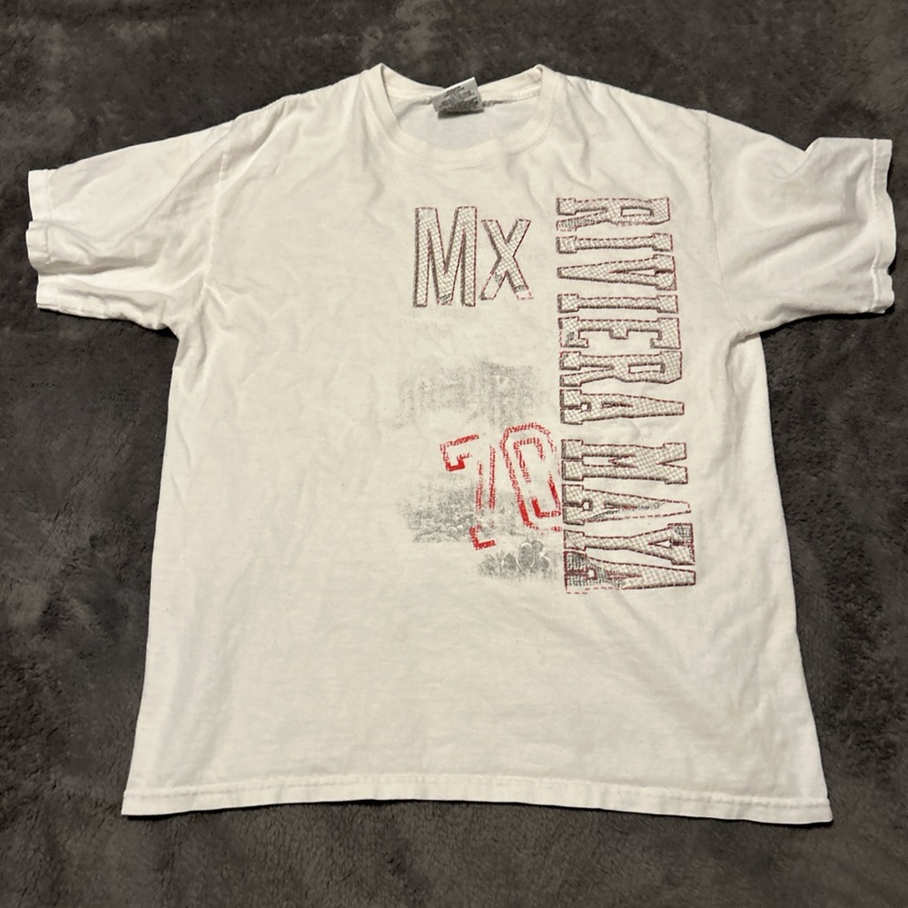 White Carribean Side vintage graphic tee